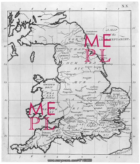 : Map - Britain - Saxon Period : Map - Britain - Saxon Period