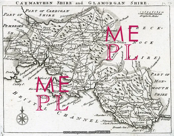  : MAP / BRITAIN / WALES 18C