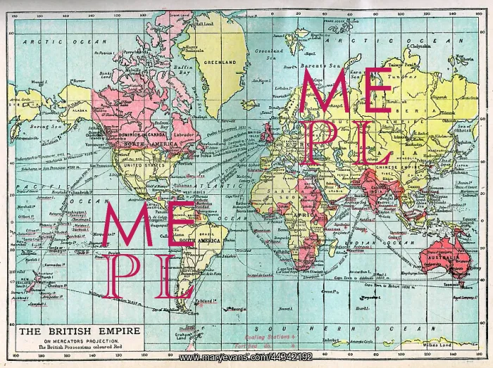 : Map of the British Empire : Map of the British Empire