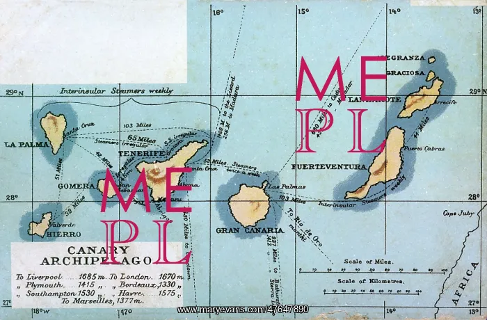 : Map of the Canary Archipelago : Map of the Canary Archipelago