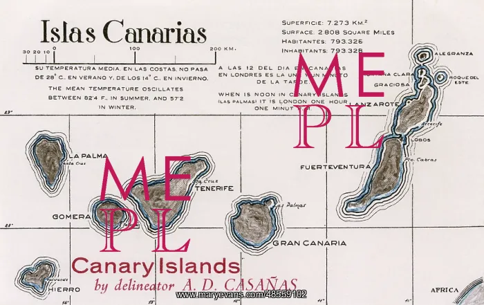 : Map of the Canary Islands : Map of the Canary Islands