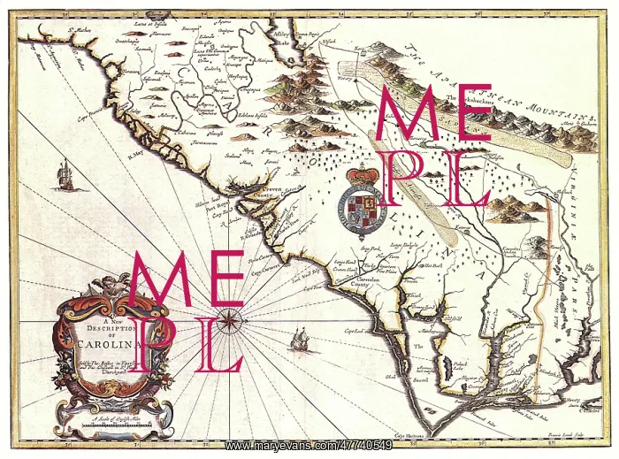  : Map of Carolina 1676