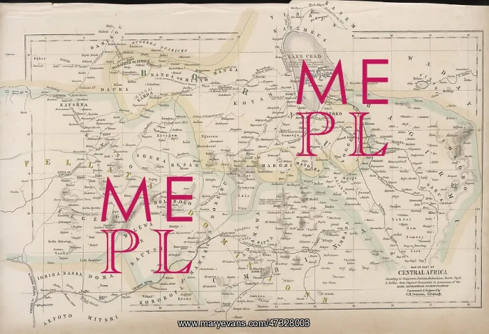  : MAP / CENTRAL AFRICA C1860
