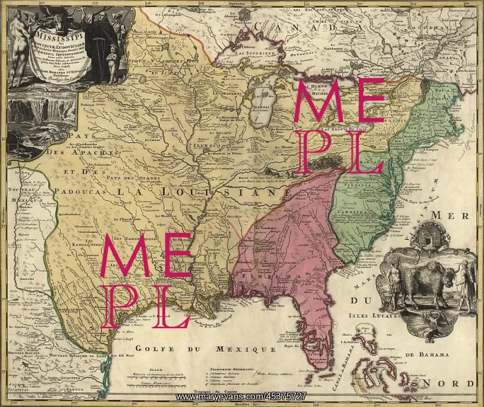 : Map of central and eastern North America representing : Map of central and eastern North America representing