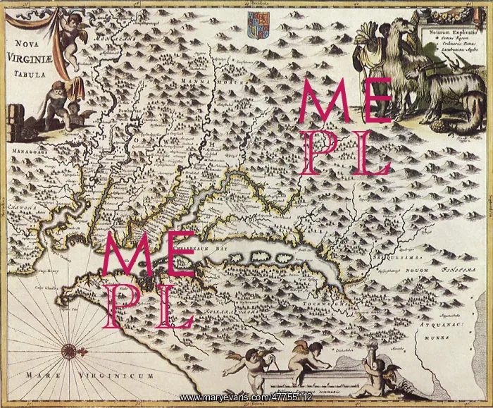 : Map of Chesapeack Bay and Virginia 1672 : Map of Chesapeack Bay and Virginia 1672