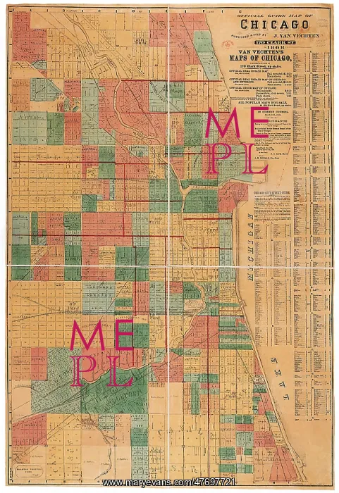  : Map of Chicago in 1868