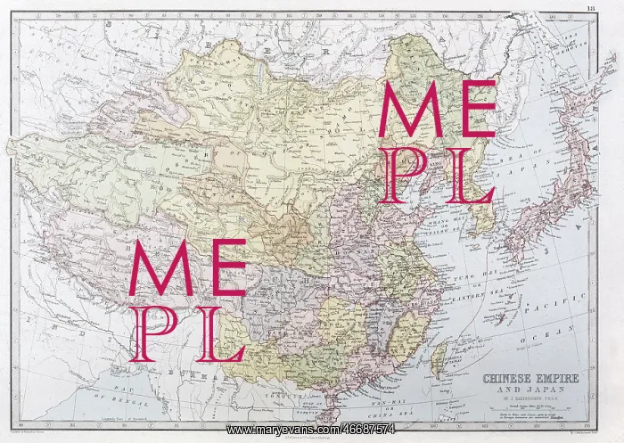 : Map of the Chinese Empire 1871 : Map of the Chinese Empire 1871