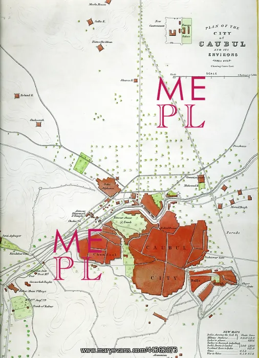 : Map of City of Cabul, Afganistan