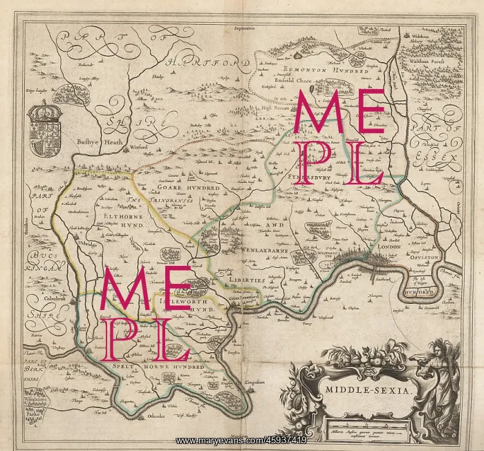 : Map of the city of London and county of Middlesex : Map of the city of London and county of Middlesex