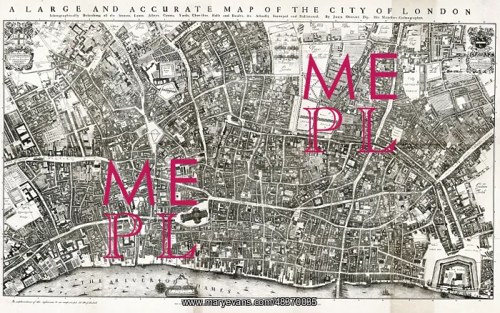 : Map of the City of London by John Ogilby : Map of the City of London by John Ogilby