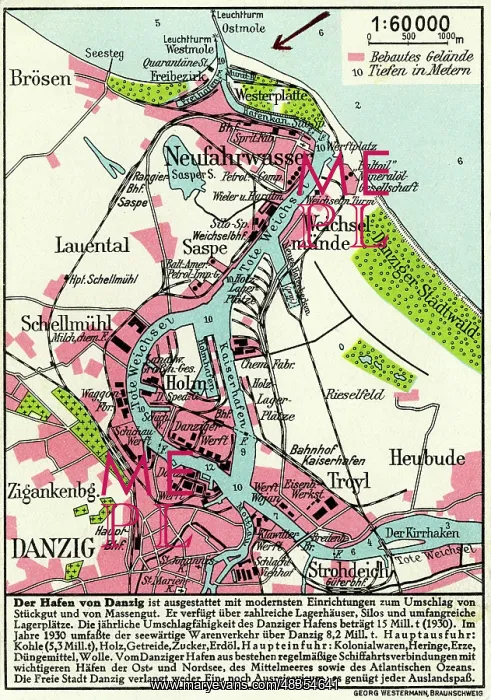 : Map of the City Republic Gdansk, 1933 : Map of the City Republic Gdansk, 1933