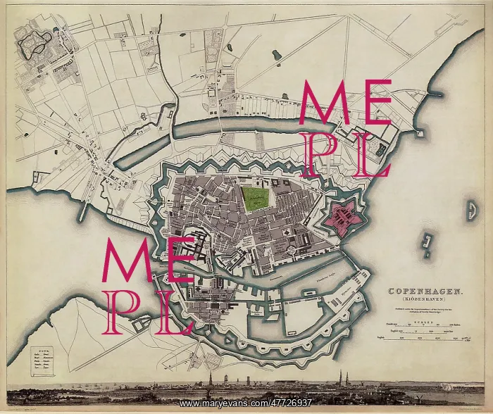 : Map of Copenhagen 1837 : Map of Copenhagen 1837