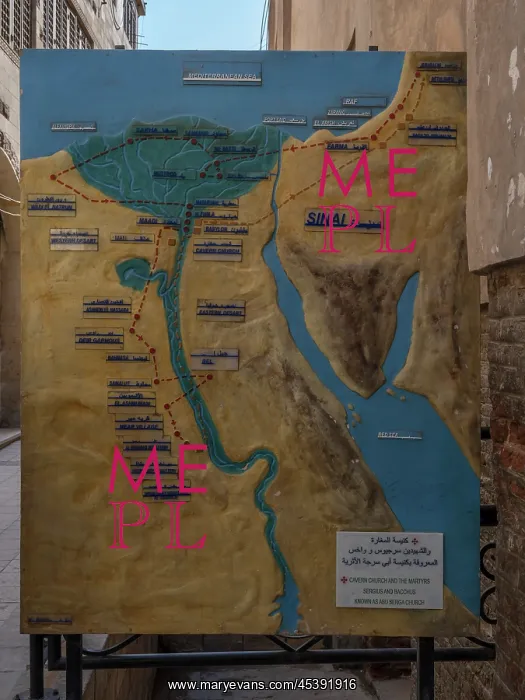 : Map, Coptic Cairo, Egypt : Map, Coptic Cairo, Egypt