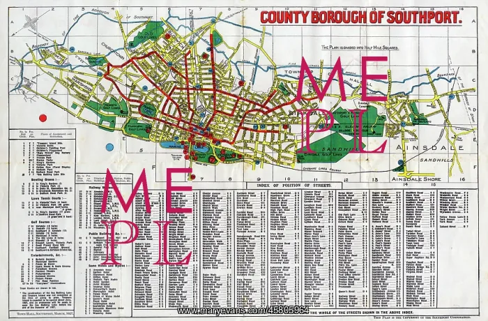 : Map of the County Borough of Southport, Lancashire : Map of the County Borough of Southport, Lancashire