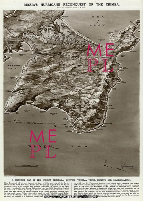 : Map of the Crimean peninsula by G. H. Davis : Map of the Crimean peninsula by G. H. Davis