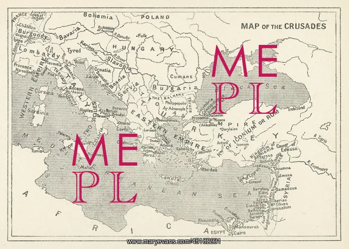 : MAP OF THE CRUSADES : MAP OF THE CRUSADES