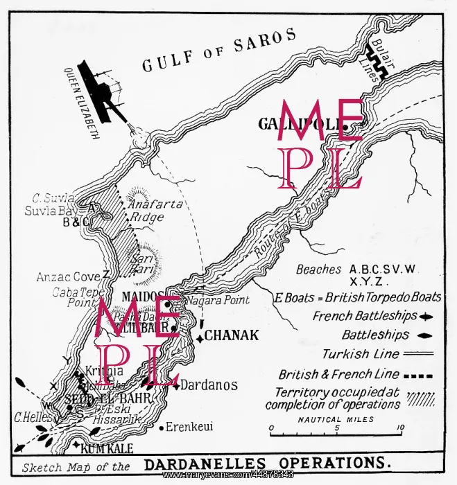 : MAP OF DARDANELLES : MAP OF DARDANELLES