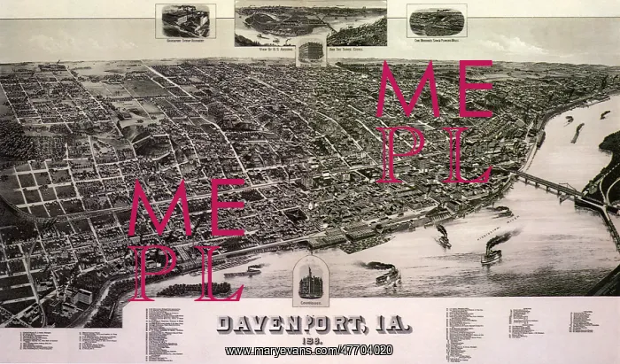  : Map of Davenport - 1888