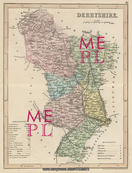  : MAP / DERBYSHIRE C1857