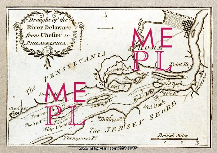 : Map of the Draught of the River Delaware : Map of the Draught of the River Delaware