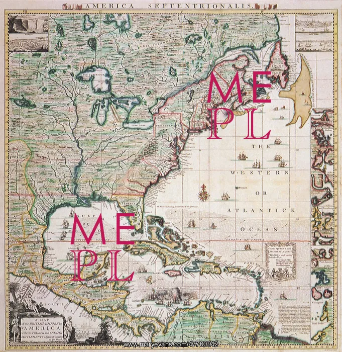  : Map of Early America 1733