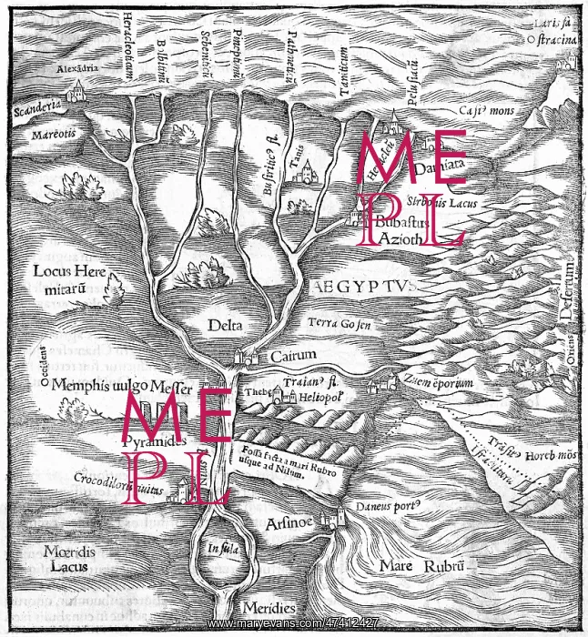  : MAP EGYPT. Munster seems to have had no idea what shape a pyramid is