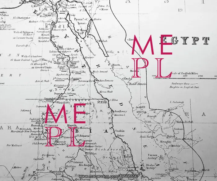  : Map of Egypt, Victorian period