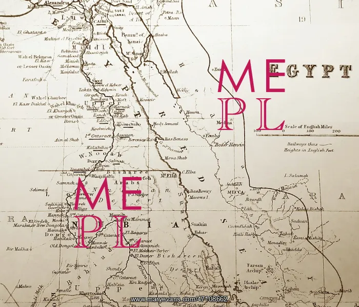  : Map of Egypt, Victorian period