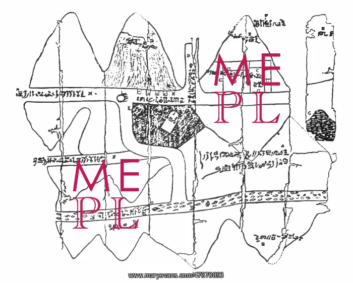 : Map of Egyptian Gold Mine, 1320 BC : Map of Egyptian Gold Mine, 1320 BC