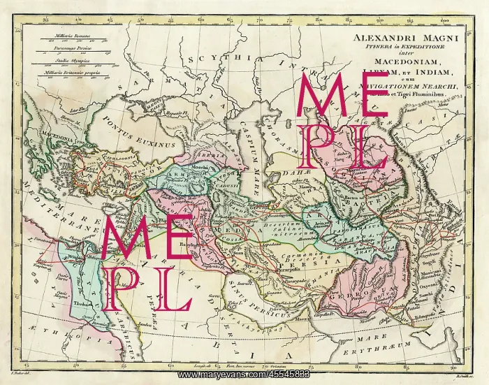 : Map of the Empire of King Alexander the Great : Map of the Empire of King Alexander the Great
