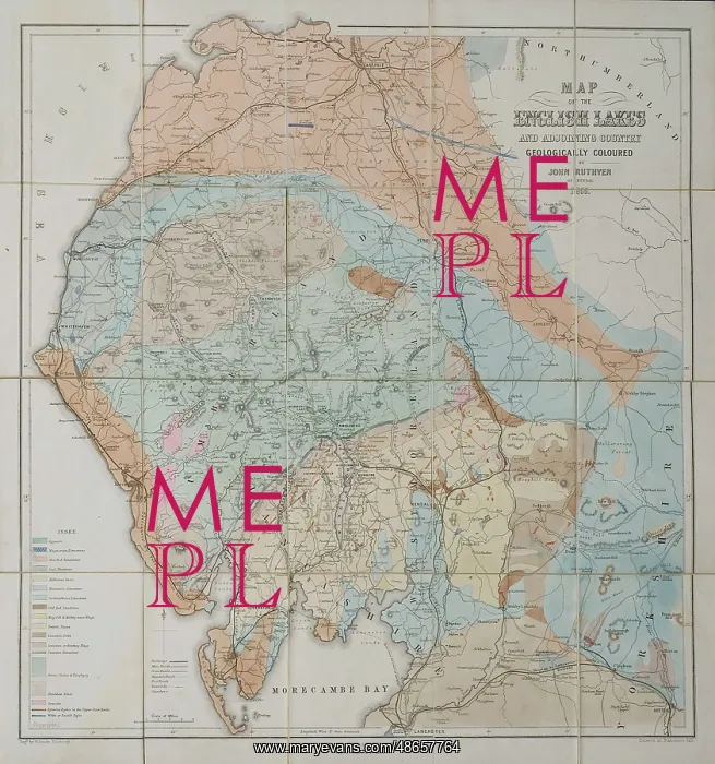 : Map of the English Lakes (Ruthven, 1855) : Map of the English Lakes (Ruthven, 1855)