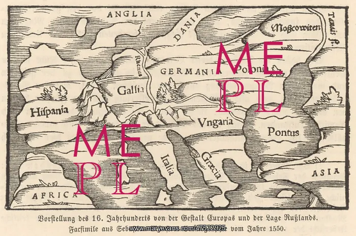 : MAP OF EUROPE, 1550