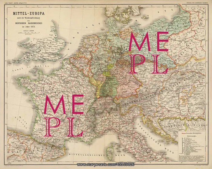 : Map - Europe - Germany 1871 : Map - Europe - Germany 1871