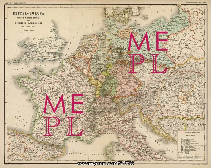 : Map - Europe - Germany 1871 : Map - Europe - Germany 1871