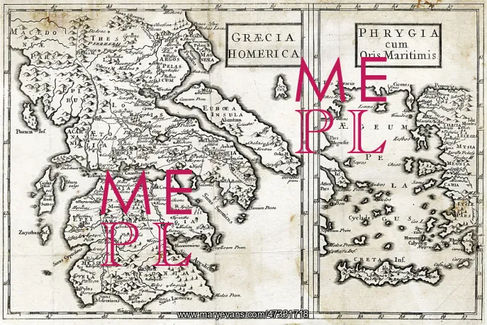  : MAP / EUROPE / GREECE / HOMER