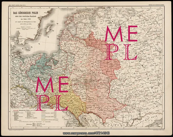 : MAP / EUROPE / POLAND 1772 : MAP / EUROPE / POLAND 1772