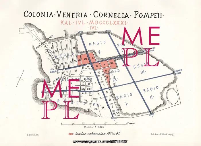 : Map of the excavations of Pompeii, 1874-1881 : Map of the excavations of Pompeii, 1874-1881