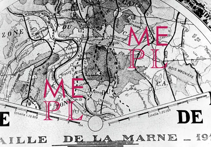 : Map of the First Battle of the Marne, 1940 : Map of the First Battle of the Marne, 1940