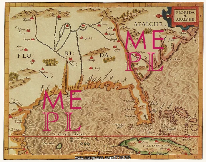  : Map of Florida 1597