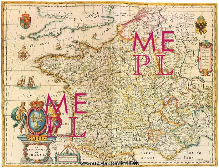 : Map of France 1631 : Map of France 1631
