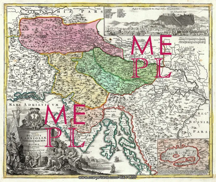 : Map from: 'Topographia Ducatus Carnioliae : Map from: 'Topographia Ducatus Carnioliae