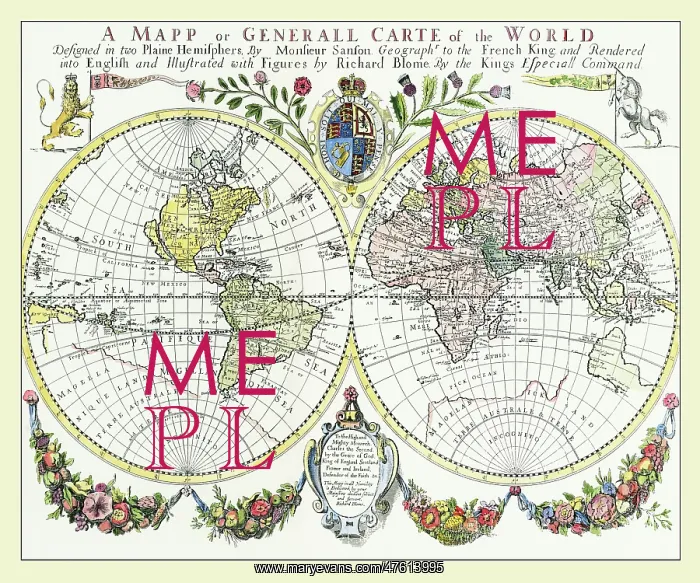 : Map or General Carte of the World : Map or General Carte of the World