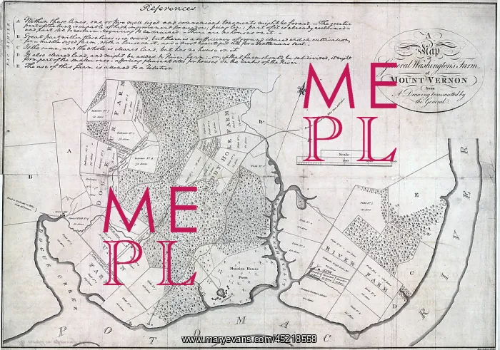 : A map of General Washington's farm of Mount ? : A map of General Washington's farm of Mount ?