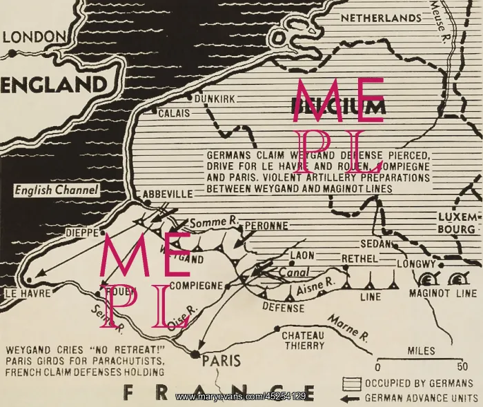: Map of German WW2 invasion and Allied resistance : Map of German WW2 invasion and Allied resistance