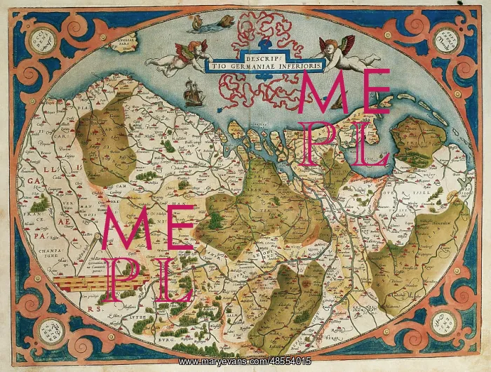 : Map of Germany and current Netherlands. Theatrum Orbis Terra : Map of Germany and current Netherlands. Theatrum Orbis Terra