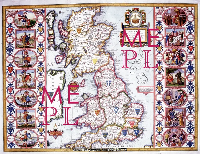 : Map of Great Britain and the Anglo Saxon Heptarchy : Map of Great Britain and the Anglo Saxon Heptarchy