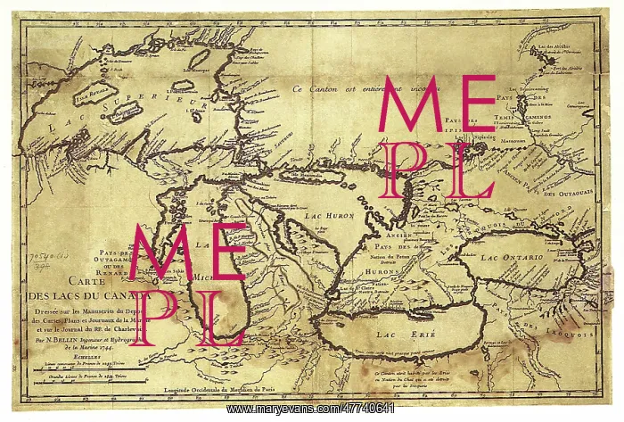  : Map of the Great Lakes 1744