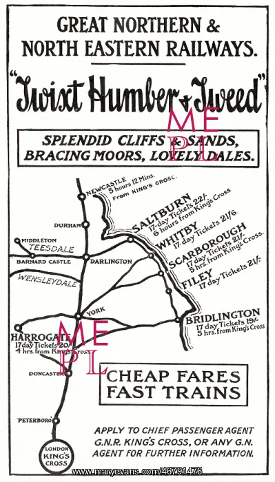 : Map of Great Northern & North Eastern Railways 1905 : Map of Great Northern & North Eastern Railways 1905