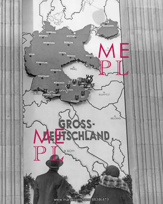 : Map of the Greater German Reich in Vienna, 1938 : Map of the Greater German Reich in Vienna, 1938