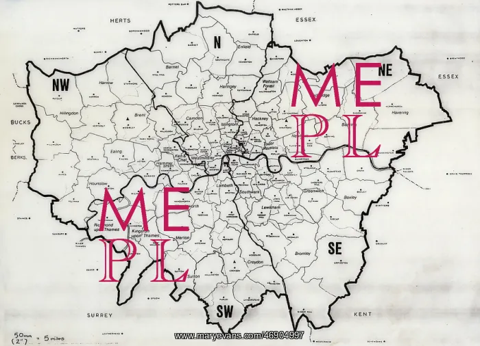 : Map of the Greater London area : Map of the Greater London area